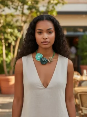 Inicio Colar Floral Delicate