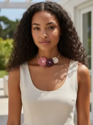 Inicio Colar Floral Delicate