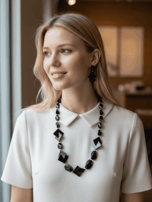 Inicio colar chunky com brincos