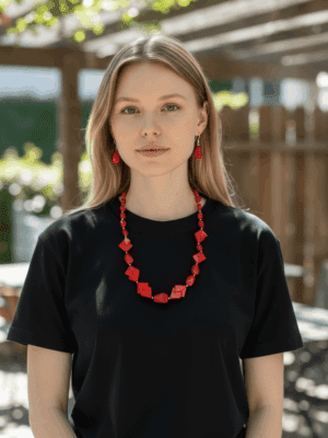 Inicio colar chunky com brincos