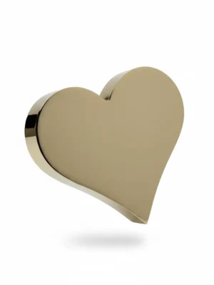 alfinete aço coração ouro