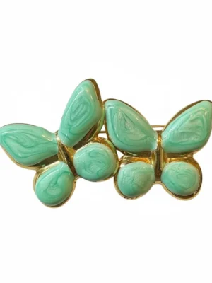 Brincos Borboleta com Efeito Esmaltado