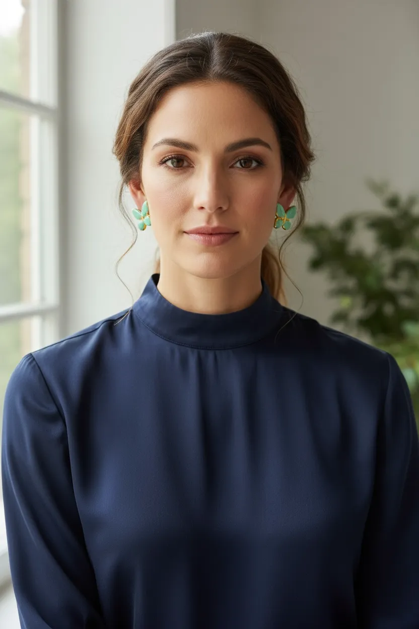 Brincos Borboleta com Efeito Esmaltado - Image 2