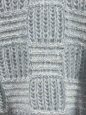 tecido camisola malha entrançada azul ml