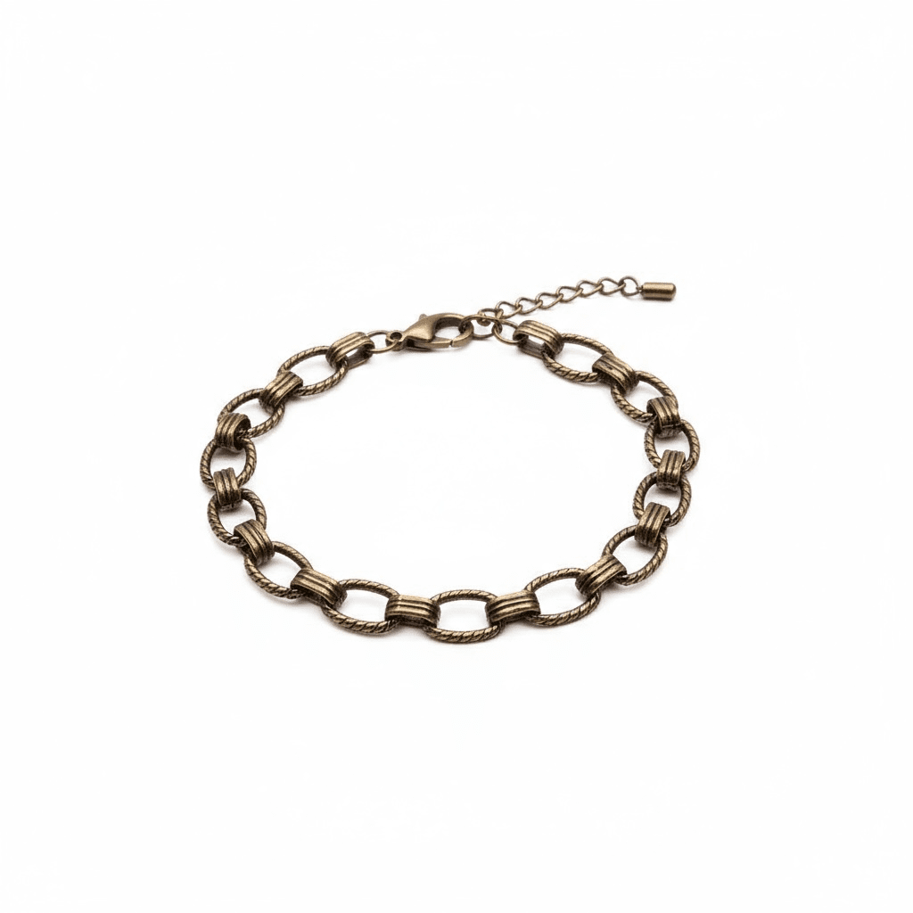 pulseira de elos com textura de corda pulseira de elos com textura de corda